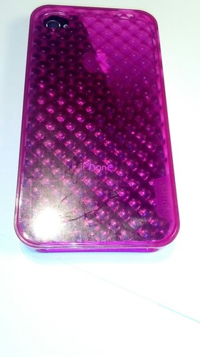 Purple iphone silicone - silicone, case